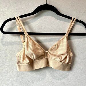 Lively The Mesh Trim Bralette Toasted Almond S